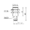DPI M18 NPN NF P12mm noyé lg45(30)mm Laiton 6-36Vdc / M12 4P
