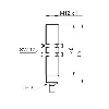 DPI M12 NPN NO P4mm noyé lg55mm Inox IP68/69K WD / Câble 2m PUR