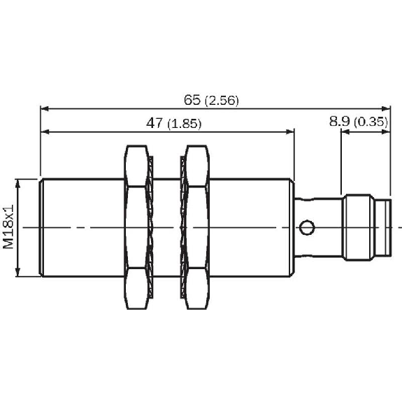DPI M18 PNP NO P8mm noyé IO-Link 65(47)mm Inox V2A +100°C / M12 4P-Lire la description