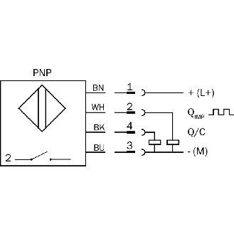 DPI M30 PNP NO P10mm noyé IO-Link 71(54)mm Laiton / M12 4P-Lire la description
