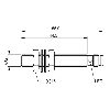 DPI M08 PNP NF P2mm noyé lg55(44.5)mm Inox 10-30Vdc / M08 3P