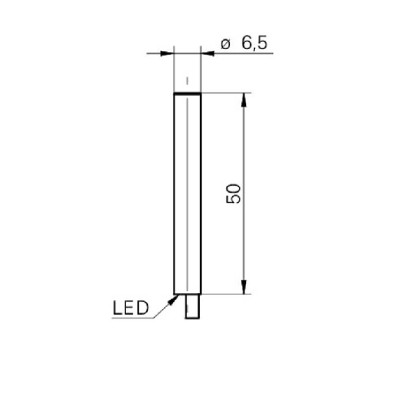 DPI D6,5 NPN NF P2mm noyé lg50mm 10-30Vdc / Câble 2m-Lire la description