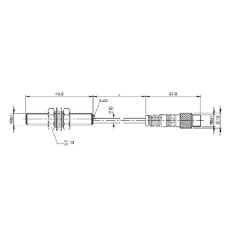 DPI M08 PNP NO P1,5mm noyé lg45mm Inox 10-30Vdc / M08 3P+C0.2m-Lire la description