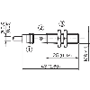 DPI M08 NPN NO P1,5mm noyé lg43(25)mm Laiton 10-30Vdc / Câble 2m PVC