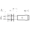 DPI M08 PNP NO P4mm non noyé IO-Link 60(28)mm Inox V2A +100°C M12 4P