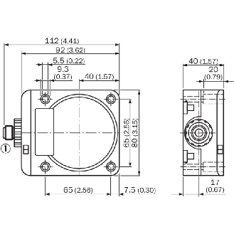 DPI Rect. PNP NO/NF P50mm noyé 80x40x112mm Métal / M12 4P-Lire la description
