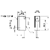 DPI Rect. NPN NF P2mm noyé 10x28x16mm Plast. 6-30Vdc / Câble 2m
