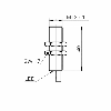 DPI M12 NPN NO P4mm noyé 40mm Laiton 10-30Vdc / Câble 2m PVC