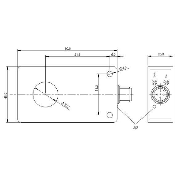 DPI Annulaire Ø20mm ANA 0-10V P0-60mm non noyé PBT 15-30Vdc / M12 4P DPI Annulaire Ø20mm ANA 0-10V P0-60mm non noyé PBT 15-30Vdc / M12 4P-Lire la description