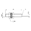 DPI M08 NPN NO P1,5mm noyé lg45mm Inox 10-30Vdc / Câble 5m PUR