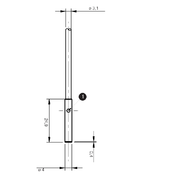 DPI D04 PNP NO P0,8mm noyé 24,9mm Inox 10-30Vdc Câble 5m PVC-Lire la description