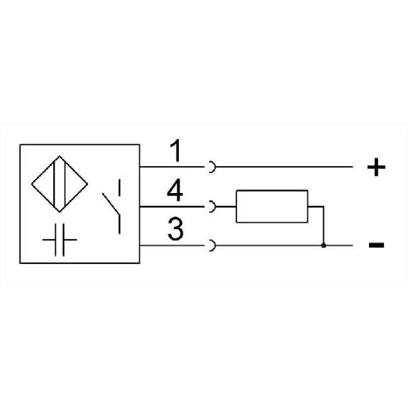 DPC M18 NPN NO P8mm non noyé lg88,5(39)mm PBT / M12 4P-Lire la description