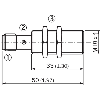 DPI M18 NPN NO P5mm noyé lg50(33)mm Laiton 10-30Vdc / M12 4P