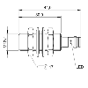 DPI M12 PNP NO P2mm noyé lg44(30)mm Laiton 10-30Vdc / M08 3P