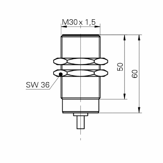 DPI M30 ANA 1-9Vdc P5-10mm noyé lg60mm 15-30Vdc / Câble 5m DPI M30 ANA 1-9Vdc P5-10mm noyé lg60mm 15-30Vdc / Câble 5m-Lire la description