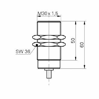 Capteur de proximité inductif M30 avec sortie analogique-Lire la description