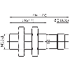 DPI M12 PNP NO+NF P4mm noyé IO-Link 45(28)mm Inox V4A / M12 4P