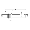 DPI M12 PNP NO P3,7mm non noyé 91,5(60)mm Laiton / M12 4P