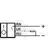 DPI D04 PNP NO P0,8mm noyé lg27mm Inox 10-30Vdc / Câble 5m PUR