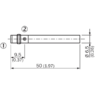 DPI D6,5 PNP NF P2mm noyé lg50mm Inox 10-30Vdc / M08 3P-Lire la description