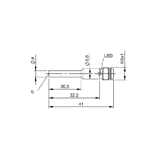DPI D04 PNP NO P1,5mm noyé lg41(20,5)mm Inox 10-30Vdc / M08 3P-Lire la description