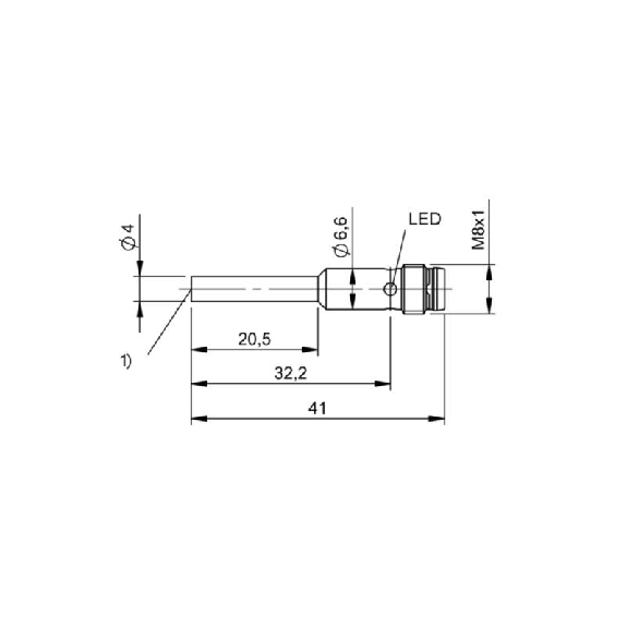 DPI D04 PNP NO P1,5mm noyé lg41(20,5)mm Inox 10-30Vdc / M08 3P-Lire la description