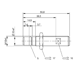 DPI HP M12 PNP NO P1,5mm noyé 56mm Inox 500bar / M12 4P-Lire la description