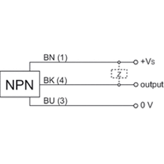 DPI M12 NPN NF P4mm noyé lg40(26)mm Laiton 10-30Vdc / M12 4P-Lire la description