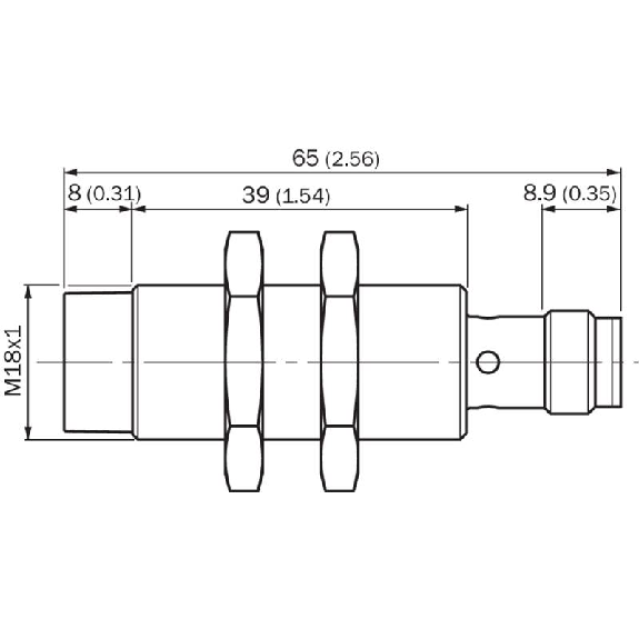 DPI M18 PNP NO P12mm non noyé IO-L lg65(39)mm Inox V4A IP69K / M12 4P-Lire la description