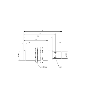 DPI M18 NPN NO P5mm noyé lg69(39.5)mm Tout inox / M12 4P-Lire la description