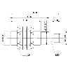 DPI M18 PNP NO P5mm noyé lg65(40)mm Laiton 10-30Vdc / M12 4P