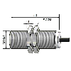 DPI M18 PNP NO P5mm noyé 50mm Laiton 10-30Vdc / Câble 2m PUR