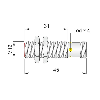 DPI M12 PNP NF P2mm noyé lg45(31)mm Laiton 10-30Vdc / M12 4P