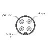 DPC M30 PNP NO P15mm noyé 98(59)mm Laiton / M12 4P