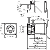DPI Rect. PNP NO P20mm noyé 40x40x66mm 10-30Vdc / M12 4P