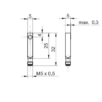 DPI Rect. ANA 0-10Vdc P0-1mm quasi-noyé 5x32x5mm 15-30Vdc / M05 4P-Lire la description