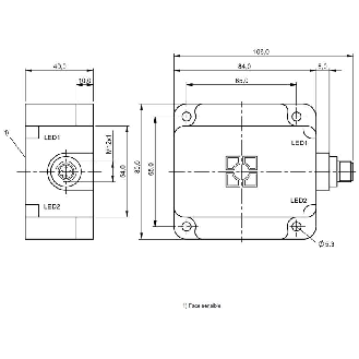 DPI Rect. PNP NO P50mm non noyé 80x84x40mm / M12 4P-Lire la description