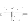 DPI M12 PNP NO+NF P4mm non noyé lg67.5(42)mm Laiton / Câble 2m PVC