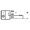 DPI M12 PNP NO P2mm noyé lg53mm Laiton 10-30Vdc IP68 / Câble 3m PVC