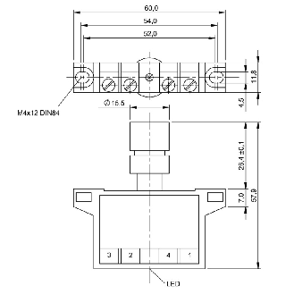 DPI Rect. PNP NO+NF P5mm noyé 15.5x60x57.9mm / Bornier-Lire la description