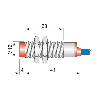 DPI M12 2 fils NAMUR P4mm non noyé lg44(28)mm 5-30Vdc / Câble 3m PVC