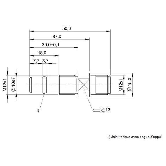 DPI HP M12 PNP NO P1,5mm noyé Inox 10-30Vdc 500bar +90°C / M12 4P-Lire la description