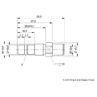 DPI HP M12 PNP NO P1,5mm noyé Inox 10-30Vdc 500bar +90°C / M12 4P-Lire la description