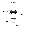 DPI M18 NPN NO P6mm quasi-noyé lg60mm tout Inox 10-30Vdc / M12 4P
