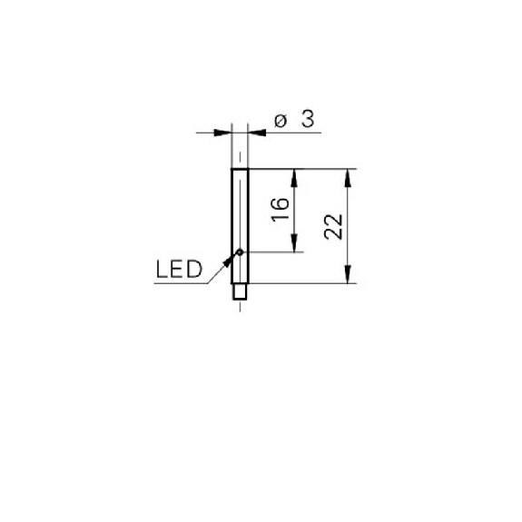 DPI D03 PNP NF P0,8mm noyé lg22mm 10-30Vdc / Câble 2m-Lire la description