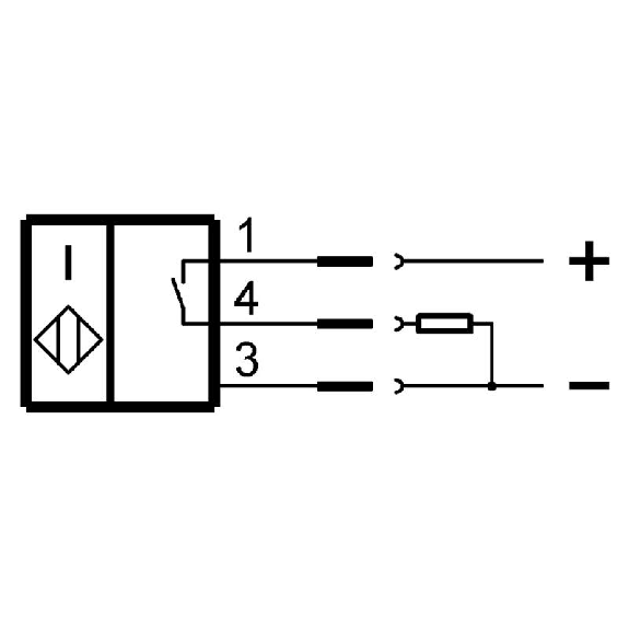 DPI HP M12 PNP NO P1,5mm noyé lg56(12)mm Inox 500bar +120°C / M12 4P-Lire la description
