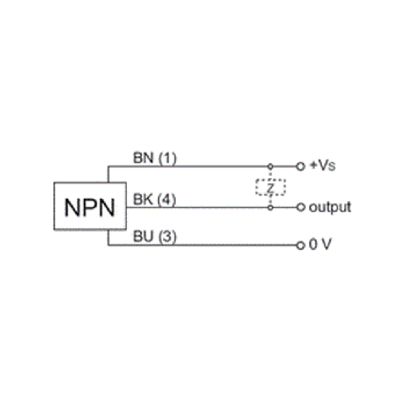 DPI M12 NPN NO P4mm noyé lg50mm Laiton 10-30Vdc / Câble 2m PVC-Lire la description