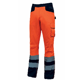 U-Power - Pantalon de travail orange haute visibilité BEACON-Lire la description