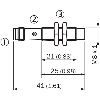 DPI M08 PNP NO P4mm non noyé lg41(21)mm Laiton 10-30Vdc / M08 3P