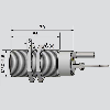 DPC M30 2 fils AC/DC NO+NF P10mm noyé 70(55)mm / Câble 2m PVC